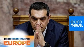 Greek Prime Minister Alexis Tsipras wins confidence vote [upl. by Hcra]