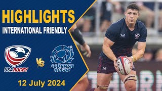 USA vs SCOTLAND Highlights  Test Match Rugby 2024 [upl. by Addi]