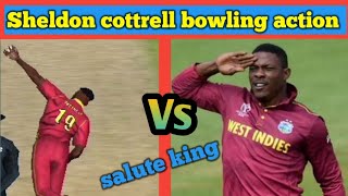 Sheldon cottrell salute king bowling action real vs RC20 ytshorts shorts [upl. by Hogle]