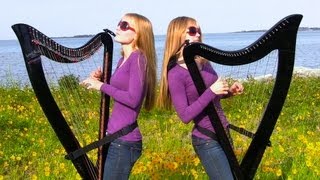 HOLD IT AGAINST ME Britney Spears Harp Twins [upl. by Fortunna]