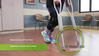 Using Crutches NWB Gait with crutches [upl. by Tnairb]