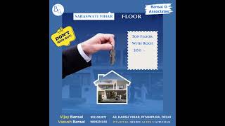 3BHK Top Floor Apartment with Rooftop amp Parking in Saraswati Vihar Pitampura Delhi  200 SqYd [upl. by Anatnahs338]