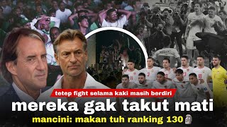 Itu Gila Mereka Bahkan Bisa Lari Sampai 100 Menit Mancini Dibilangin Gapercaya Publik Arab Demo [upl. by Lajib481]