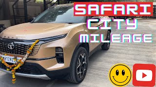 Tata Safari Real World city mileage test।। चौंक जाएंगे ये वीडियो देखकर [upl. by Arrej155]