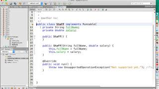 Java 2  Lab52  P2  Viet Class Staff ke thua Serializable p2 [upl. by Isyed]