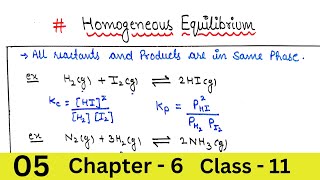 Homogeneous and Heterogeneous Equilibrium  Equilibrium [upl. by Ahsinrac]