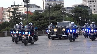 Motorcade escoltavip escort president Mexico and Spanish royal family in Madrid [upl. by Isia80]