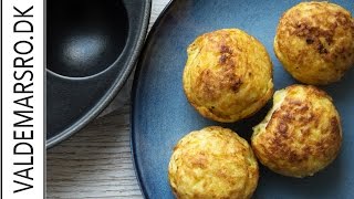 Kartoffel rösti  lavet super nemt i en æbleskivepande [upl. by Gawen21]