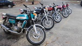 Lineup of Suzuki Water Buffalos  GT750 triples [upl. by Ahsian]