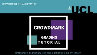 Crowdmark  Extending the deadline for a particular student [upl. by Goetz]