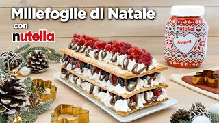 MILLEFOGLIE DI NATALE CON NUTELLA Ricetta Facile  Fatto in Casa da Benedetta [upl. by Einitsed]