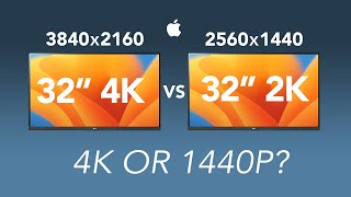 32” 4K vs 32quot 1440p  Which Is The Best For Mac [upl. by Huba]