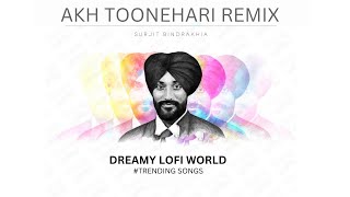 Akh Toonehari  Surjit Bindrakhia Remix  New Punjabi Remix  lofi song  DREAMY LOFI WORLD [upl. by Eylhsa487]