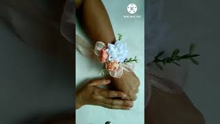 Make your own beautiful wrist corsage  DIY  full video link in the comment section [upl. by Jarad]