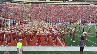 Texas Longhorn Band pregame entrance into DKR Sep 4 2016 Notre Dame  Texas [upl. by Klotz]