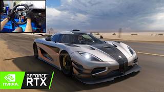 1360HP Koenigsegg ONE 1  Forza Horizon 5 Steering Wheel  Shifter Gameplay [upl. by Corney]