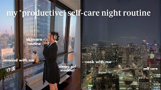 PRODUCTIVE amp COZY NIGHT ROUTINE🌙 living alone self care cook with me amp decorating my apt [upl. by Rori]