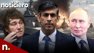 NOTICIERO Rusia y la quotdeclaración de guerraquot de Reino Unido quotmar de sangrequot en el Mar Rojo y Milei [upl. by Helm]