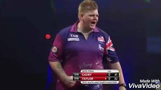 Corey Cadby VS Phil Taylor Highlights Auckland Darts Masters 2017 [upl. by Anesuza]