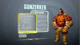 Borderlands 2 All Gunzerker Skins and Heads [upl. by Miru]