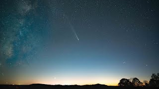 Comet C2023 A3 TsuchinshanATLAS Webster County WV Late October 2024  with StarLink train [upl. by Gennie]