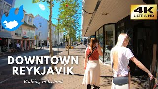 Iceland Walking Tour  Downtown Reykjavík 4K [upl. by Einiar810]