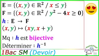 Les Applications 1 Bac SM  Bijection Réciproque  Application Bijective  Exercice 2 [upl. by Alduino]