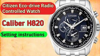 How to set time on Citizen EcoDrive Watch H820TrendWatchLab [upl. by Konikow]