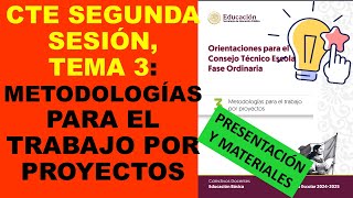 Soy Docente CTE SEGUNDA SESIÓN TEMA 3 METODOLOGÍAS PARA EL TRABAJO POR PROYECTOS [upl. by Nelleyram711]