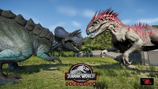 ULTIMASAURUS VS INDOMINUS REX MAX LEVEL 40 🦖 Dinosaurs Battle  Jurassic World Evolution [upl. by Dyun779]