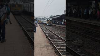 Two Local Train going same direction shortsfeed indianrailways youtubeshorts subscribe share [upl. by Palumbo]