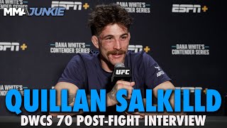 Quillan Salkilld Enjoyed The Great Test Fight That Earnied Him a UFC Contract  DWCS 70 [upl. by Naujahs748]