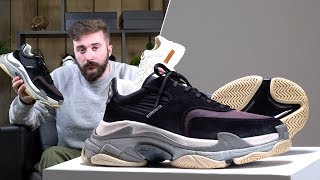 Unboxing The Top 4 Luxury Sneakers Available Now  BALENCIAGA TRIPLE S GUCCI PRADA amp RAF SIMONS [upl. by Sylvan]