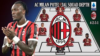 AC MILAN POTENTIAL SQUAD DEPTH WITH TRANSFER TAMMY ABRAHAM [upl. by Mcquoid]