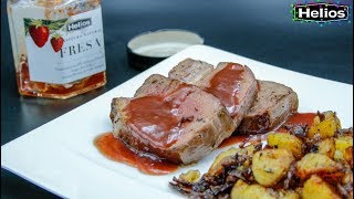 Recetas fáciles para Navidad solomillo con salsa de fresas [upl. by Leamiba]