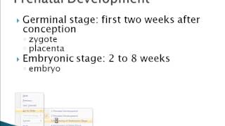 Psychology 101 Prenatal Development [upl. by Emawk]