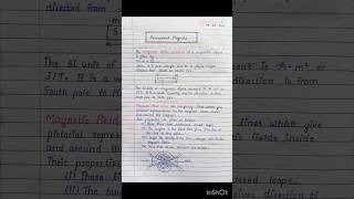 Magnetism and Matter Notes  Class 12  Physics  NEET  CBSE  HSC shorts neet physics [upl. by Stanislas]