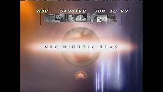 NBC Nightly News 20030612 [upl. by Eylloh]