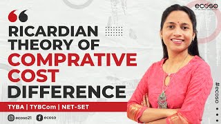 Ricardian Theory Of Comparative Cost Difference  Comparative Cost Advantage [upl. by Nihhi]