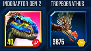 INDORAPTOR GEN 2 VS TROPEOGNATHUS  HT GAME [upl. by Anivas520]