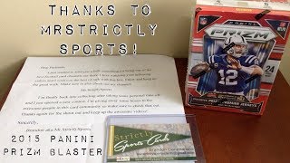 2015 Panini Prizm Retail Box Break  Thanks To MrStrictlySports [upl. by Gmur]