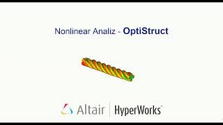 Nonlinear statik analiz  Altair OptiStruct [upl. by Shiau394]