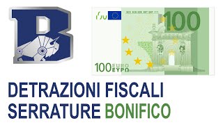 Detrazioni serrature  Bonifico per detrazione fiscale  Blindax Serrature [upl. by Derag]