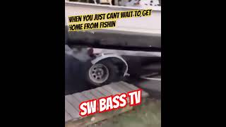 boat ramp fail trailer broke at the launch boating fails youtubeshorts [upl. by Minetta3]