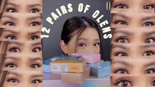 OLENS Black Pink lenses review Trying on 12 pairs of Olens Jules [upl. by Goff]