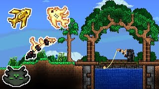 Better Looking Fishing Ponds  Terraria Build Tips [upl. by Iahc228]