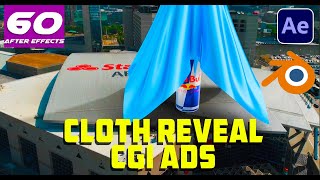 After Effects Class  60  Cloth Reveal CGI Ads  After Effects amp Blender [upl. by Goltz]