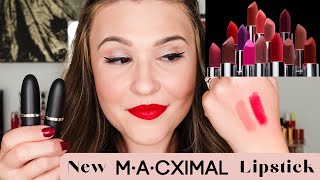 ✨NEW MAC MATTE LIPSTICK FORMULA✨ swatching the MACXIMAL SILKY MATTE LIPSTICKS  first impressions [upl. by Ertha13]