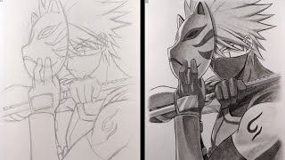 How to Draw Kakashi Anbu  Naruto [upl. by Terej]