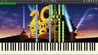 Alfred Newman  Twentieth Century Fox Fanfare  Synthesia Piano Solo Tutorial [upl. by Simmonds489]